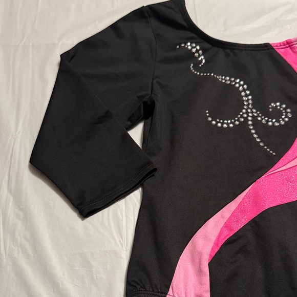 Danskin Black and Pink Leotard girls 7/8 - Picture 5 of 8